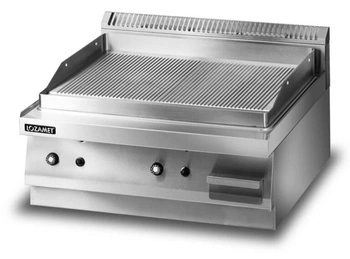 Płyta grillowa gazowa, ryflowana, 2 - strefowa, nastawna, 8 kW | LOZAMET LGG620