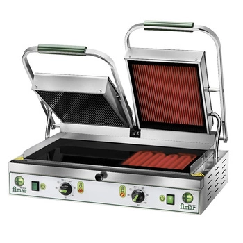 Grill kontaktowy podwójny z ceramicznymi płytami, 55x30 cm, 3.4 kW, 230 V | FIMAR PV55LR