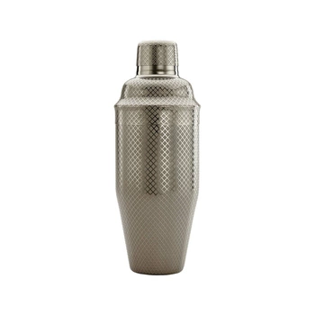 Shaker barmański 3-częściowy w stylu japońskim Diamond Lettice, kolor: czarny, 700 ml | BARFLY M37205BK