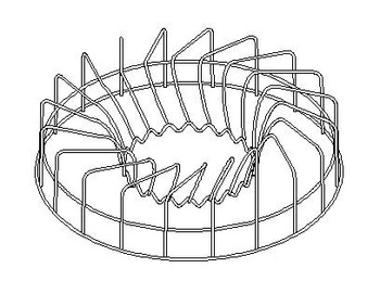 Wkład do talerzy płytkich, do kosza do zmywarki, 20 gniazd, średnica 46,5 cm | LOZAMET PA 200