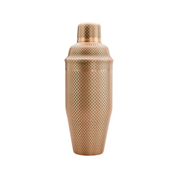 Shaker barmański 3-częściowy w stylu japońskim Diamond Lettice, kolor antyczna miedź, 700 ml | BARFLY M37205ACP