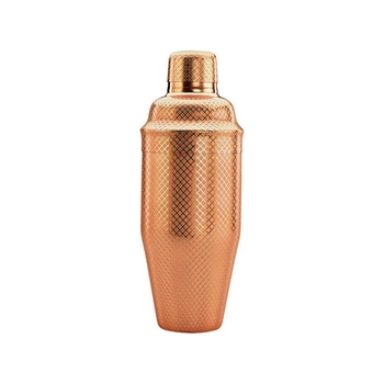 Shaker barmański 3-częściowy w stylu japońskim Diamond Lettice, kolor: miedziany 700 ml | BARFLY M37205CP