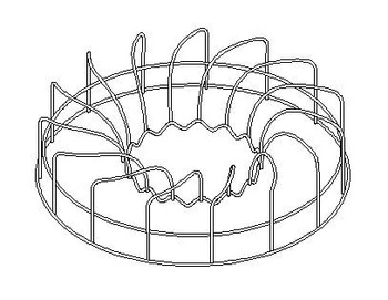 Wkład do talerzy do kosza do zmywarki, 15 gniazd, średnica 46,5 cm | LOZAMET PA 150