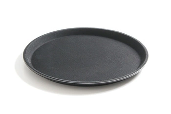 Taca do serwowania antypoślizgowa czarna śr. 50 cm | HENDI 508787