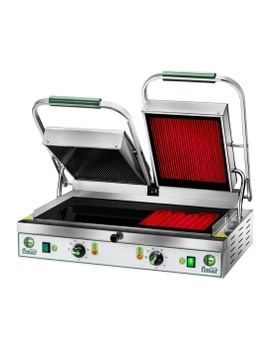 Grill kontaktowy podwójny z ceramicznymi płytami gładkimi, 55x30 cm, 3.4 kW, 230 V | FIMAR PV55LL