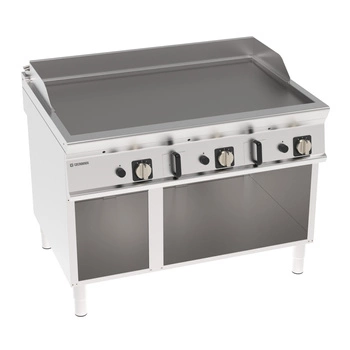 Płyta grillowa gazowa gładka na szafce otwartej, 120 cm | TECNOINOX 313226