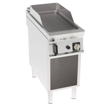 Płyta grillowa gazowa 2/3 gładka, 1/3 ryflowana na szafce otwartej, 40 cm | TECNOINOX 313247