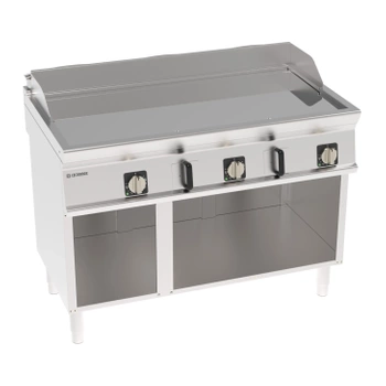 Płyta grillowa elektryczna, gładka, chromowana, na podstawie otwartej, 120 cm, 400V Tecno74 | TECNOINOX 716208