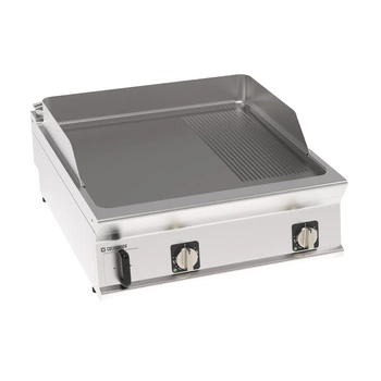 Płyta grillowa elektryczna, 2/3 gładka, 1/3 ryflowana, nastawna 80 cm, T-90 | TECNOINOX 316264