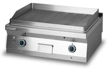 Płyta grillowa gazowa, ryflowana, 2 - strefowa, nastawna, 8 kW | LOZAMET L700.GPG800R