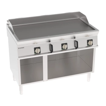 Płyta grillowa elektryczna, gładka, na podstawie otwartej, 120 cm, 400V Tecno74 | TECNOINOX 716206