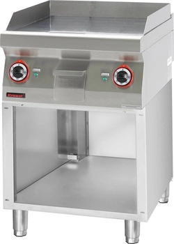 Płyta grillowa gładka 8 kW 60 cm z szafką otwartą | KROMET 700.PBE-600G.S