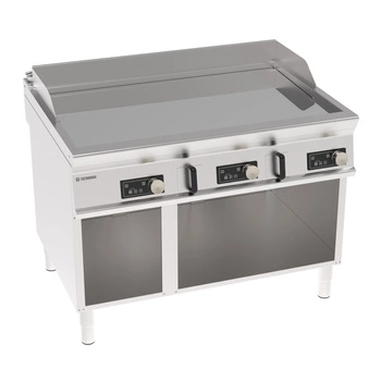 Płyta grillowa elektryczna, sterowana elektronicznie, gładka, chromowana, na podstawie otwartej, 120 cm, T-90 | TECNOINOX 316290