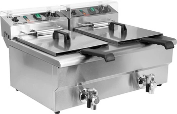 Frytownica elektryczna 2-komorowa z kranami spustowymi 2x12 l | YATO YG-04634