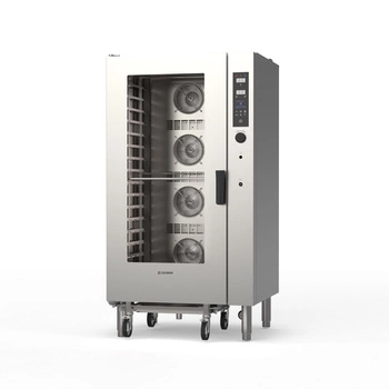Piec konwekcyjno - parowy, elektryczny, z wózkiem na 16 tac 600x400 Tecnobake Xtra, z automatycznym myciem | TECNOINOX 964658