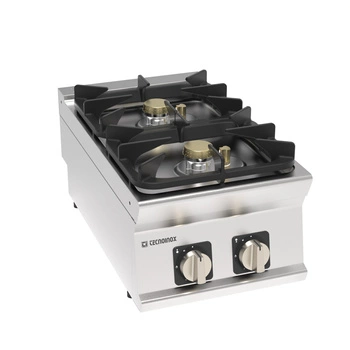 Kuchnia gastronomiczna gazowa 2-palnikowa super top z żeliwnym rusztem | TECNOINOX 713195