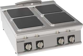 Kuchnia gastronomiczna elektryczna nastawna 4 pola kwadratowe 30x30 cm, 16 kW | TECNOINOX 316003