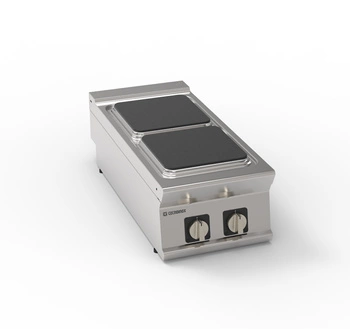 Kuchnia gastronomiczna elektryczna nastawna 2 pola kwadratowe 30x30 cm | TECNOINOX 316001