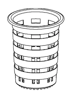 Kubek do mycia sztućców w zmywarce, średnica 11,2 cm | LOZAMET PK2