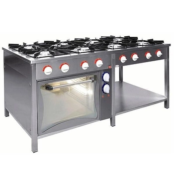 Kuchnia gazowa 8-palnikowa z piekarnikiem el. | EGAZ TG-840/PKE-1