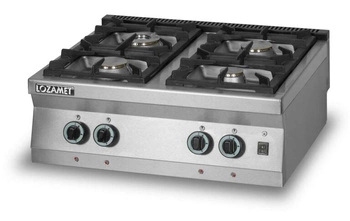 Kuchnia gazowa, 4 palniki, 80x70x28 cm, 24 kW | LOZAMET L700.KG4
