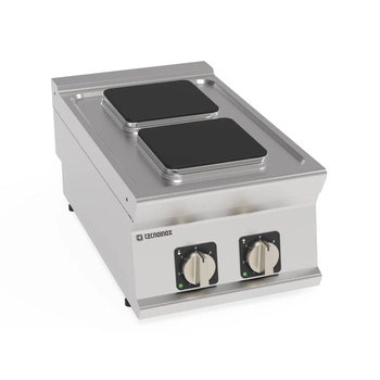 Kuchnia gastronomiczna elektryczna nastawna 2 pola kwadratowe 22x22 cm | TECNOINOX 716005