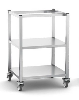 Podstawa I odkryta na kółkach skrętnych, z półką do pieców XS 6-2/3 | RATIONAL 60.31.169