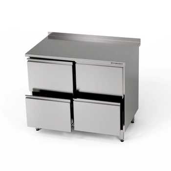 Stół roboczy nierdzewny z 4 szufladami 80x70x85 cm | FORGAST