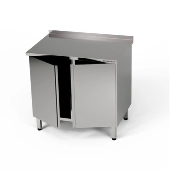 Stół roboczy nierdzewny z szafką 110x60x85 cm | FORGAST