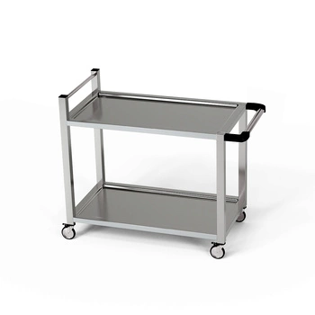 Wózek kelnerski nierdzewny 2-półkowy 100x70x85 cm | FORGAST