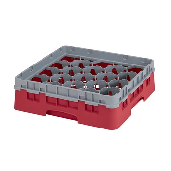 Kosz do szkła 20 przegródek - 50x50cm, żurawinowy | CAMBRO 20S318/416