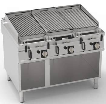 Grill lawowy gazowy z trzema rusztami na szafce otwartej 30 kW | TECNOINOX 313209