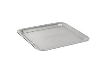 Taca KAFFEEHAUS owalna z katem prostym, z wywiniętym rantem, stal nierdzewna, 23x23x1.5 cm | APS 30119