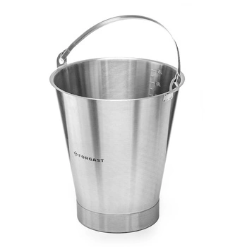 Wiadro ze stali nierdzewnej z pierścieniem 15 l | FORGAST FG06115