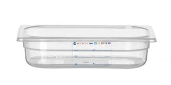 Pojemnik GN 1/4 gł. 6,5 cm z polipropylenu HACCP | HENDI 880388