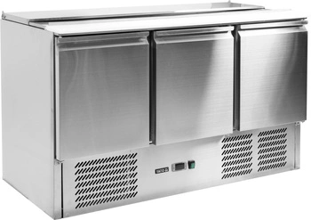 Stół chłodniczy 3-drzwiowy sałatkowy z pokrywą nierdzewną | YATO YG-05290