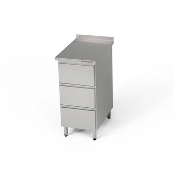 Stół roboczy nierdzewny z blokiem 3 szuflad 40x70x85 cm | FORGAST