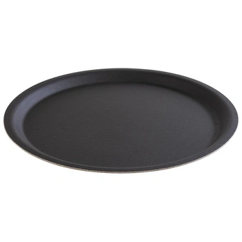 Taca HAPPY HOUR antypoślizgowa, czarna, średnica 32 cm | APS 510