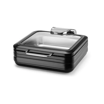 Podgrzewacz indukcyjny ze szklaną pokrywą De Luxe Black, GN 2/3 | FINE DINE 473580