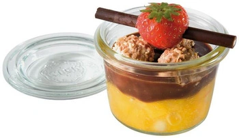 Zestaw małych słoików z pokrywkami, 12 sztuk, 6x6x5.5 cm, 80 ml | APS 82310