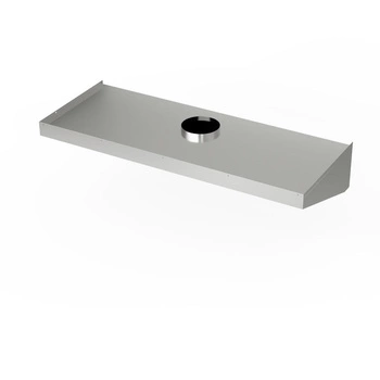 Okap nierdzewny przyścienny skośny 150x80 cm | FORGAST