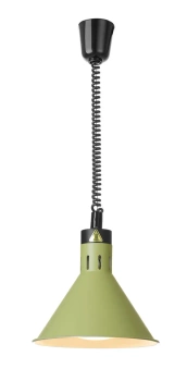 Lampa do podgrzewania potraw wisząca, stożkowa, zielony, 230V/250W | HENDI 273920