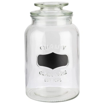 Słoik do przechowywania z tabliczką 12x21 cm, 1.5 l | APS 82267