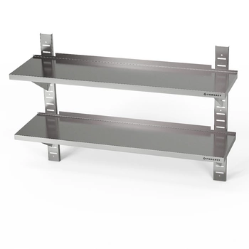 Półka wisząca przestawna podwójna 210x30x100 cm | FORGAST