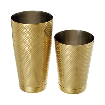 Shaker tin tin Diamond Lattice, złoty | BARFLY M37200GD