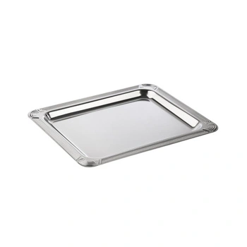 Taca PROFI LINE, polerowana, z ozdobnym rantem, ze stali nierdzewnej, 32.5x26.5x1.2 cm | APS 12000