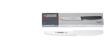 Zestaw noży z falistą krawędzią - 11 cm, 6-częściowy, biały | GIESSER MESSER 8365 wsp 11-6 w