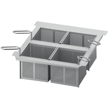 Zestaw koszy porcjujących 1/6 GN 4 perforowane i 4 nieperforowane z pokrywami do iVario 2 - XS | RATIONAL 60.76.407