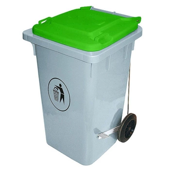 Kosz na śmieci z pokrywką 100 l, 52.5 cm średnicy, 80 cm wysokości | CONTACTO 3053/106