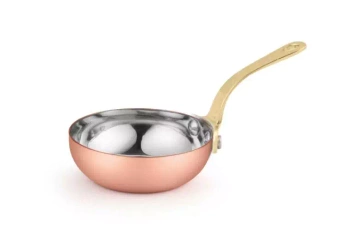 Patelnia do serwowania, kolor miedź, poj. 80 ml | AMBITION 126618